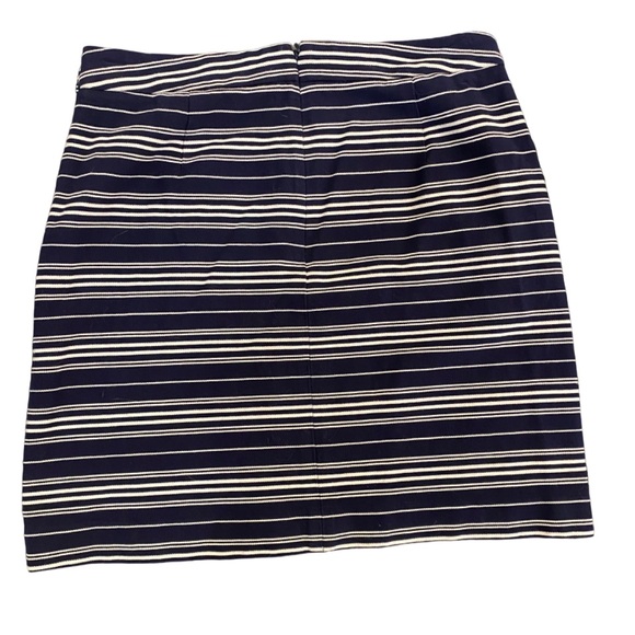 LOFT Nautical Blue White Striped Skirt - Size 4 - Picture 4 of 4